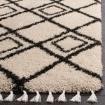 Safavieh Moroccan Fringe Shag 244 Rug, MFG244 - Cream / Charcoal