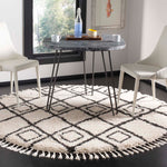 Safavieh Moroccan Fringe Shag 244 Rug, MFG244 - Cream / Charcoal
