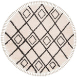 Safavieh Moroccan Fringe Shag 244 Rug, MFG244 - Cream / Charcoal