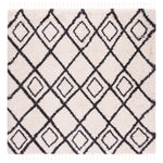Safavieh Moroccan Fringe Shag 244 Rug, MFG244 - Cream / Charcoal