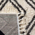 Safavieh Moroccan Fringe Shag 247 Rug, MFG247 - Cream / Charcoal