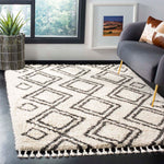 Safavieh Moroccan Fringe Shag 247 Rug, MFG247 - Cream / Charcoal