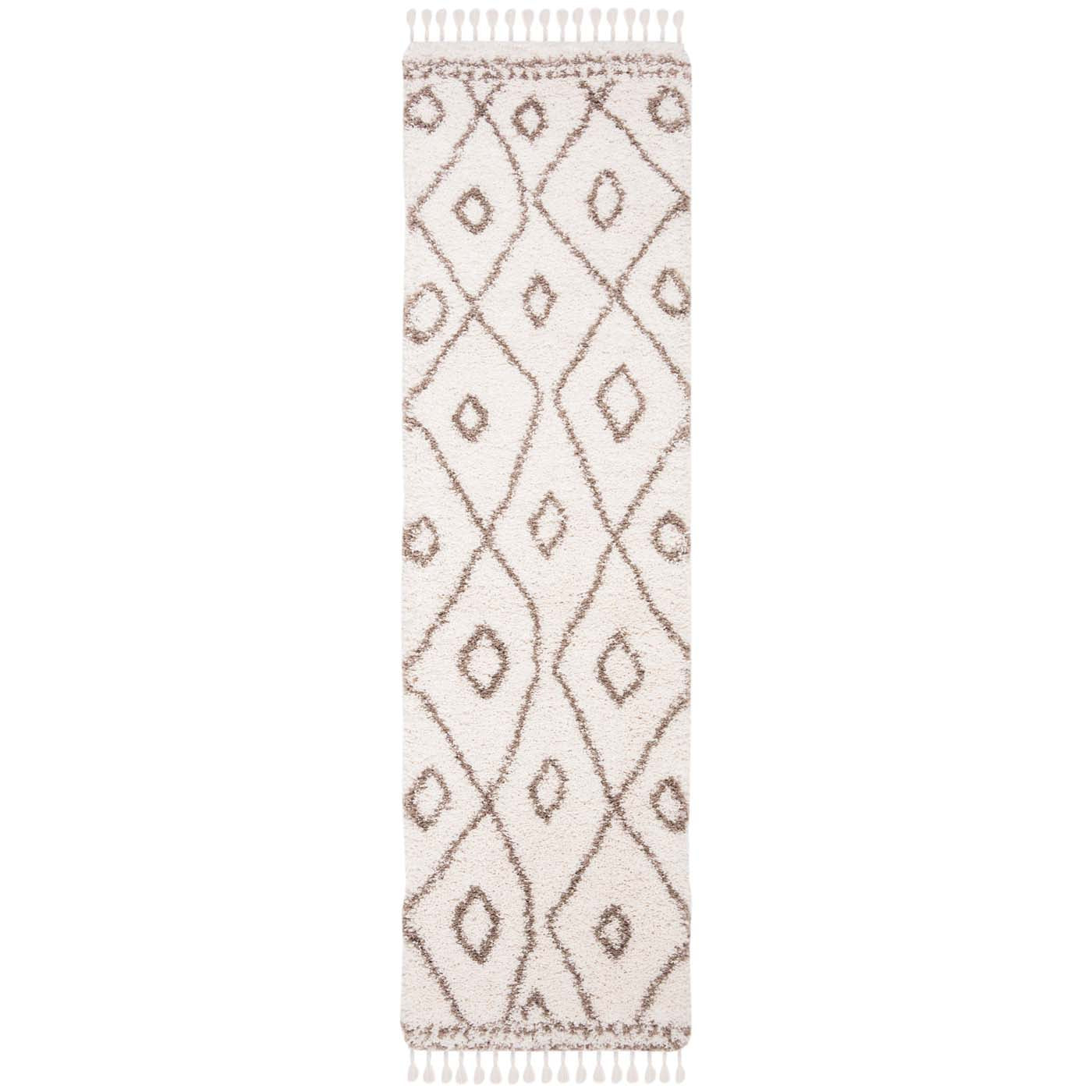 Safavieh Moroccan Fringe Shag 333 Rug, MFG333 - Ivory / Beige