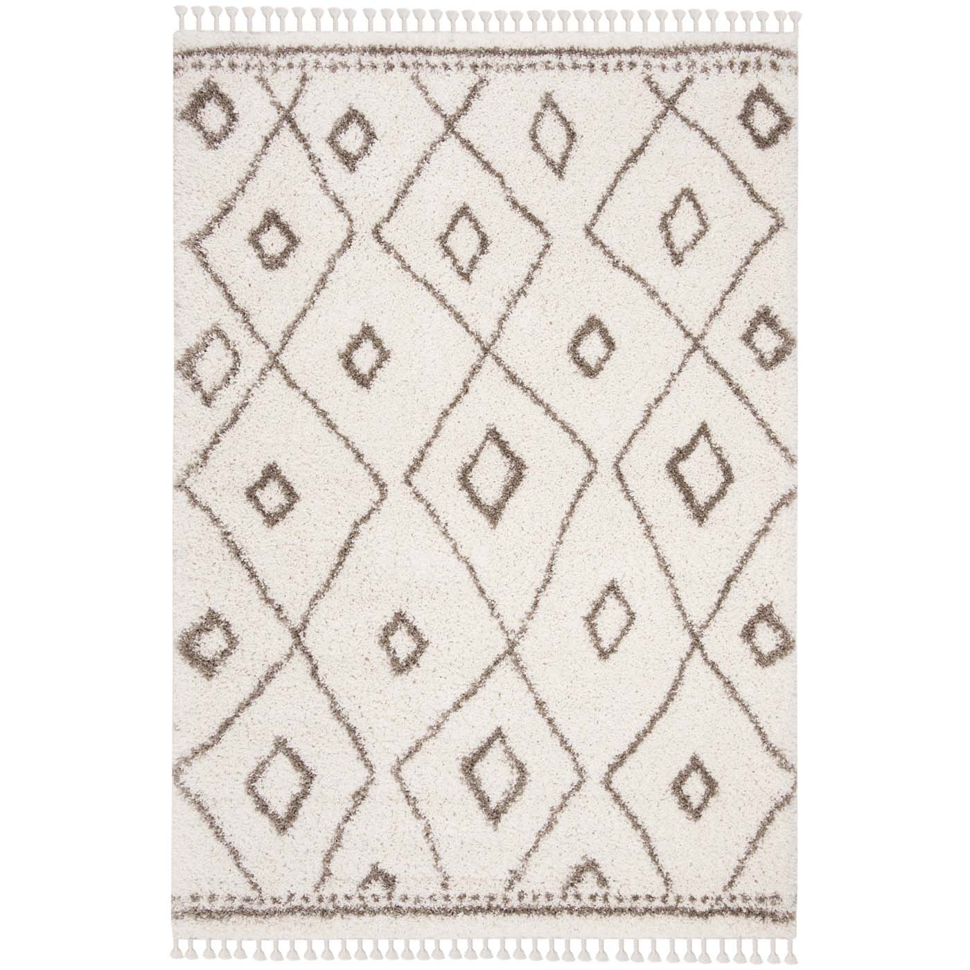 Safavieh Moroccan Fringe Shag 333 Rug, MFG333 - Ivory / Beige