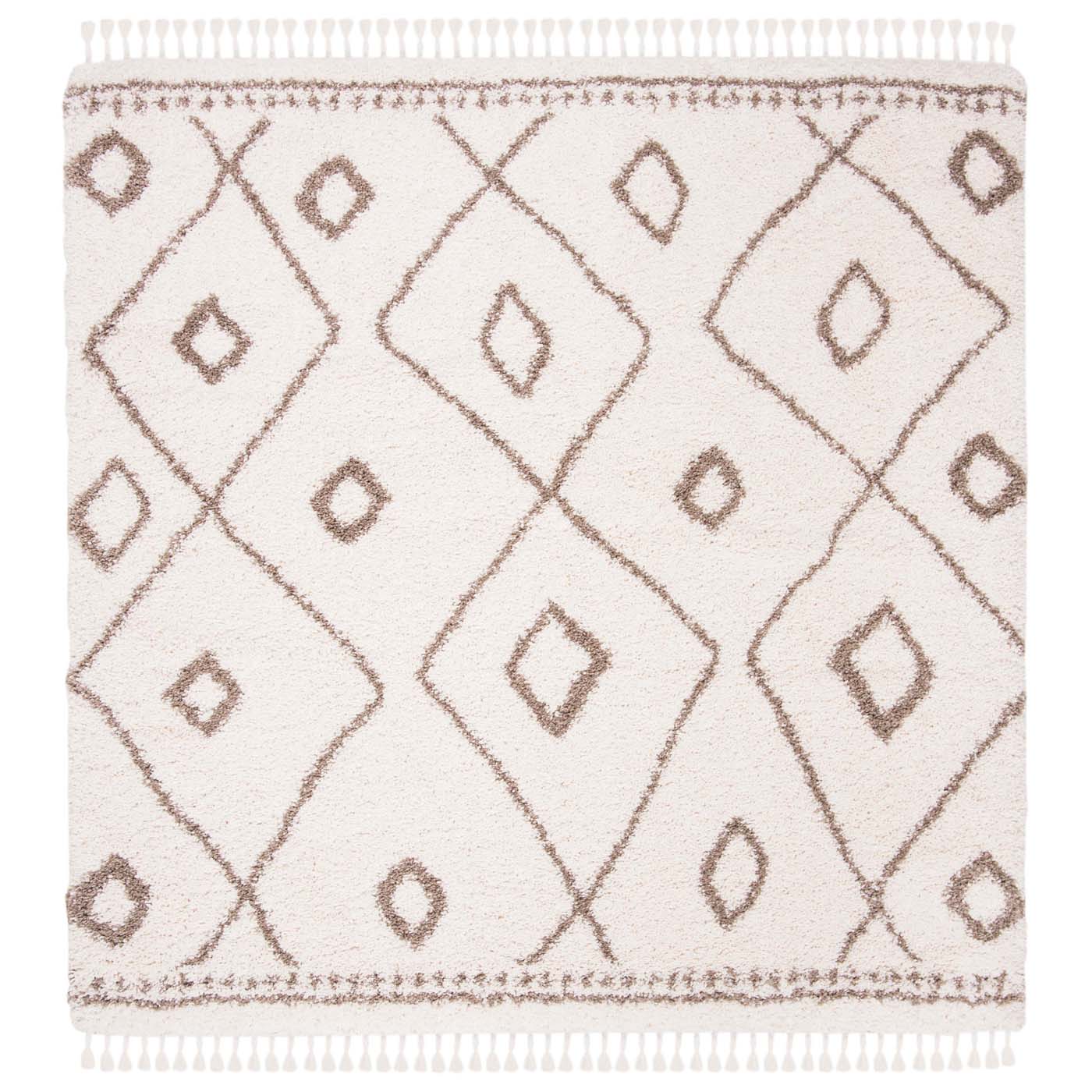 Safavieh Moroccan Fringe Shag 333 Rug, MFG333 - Ivory / Beige
