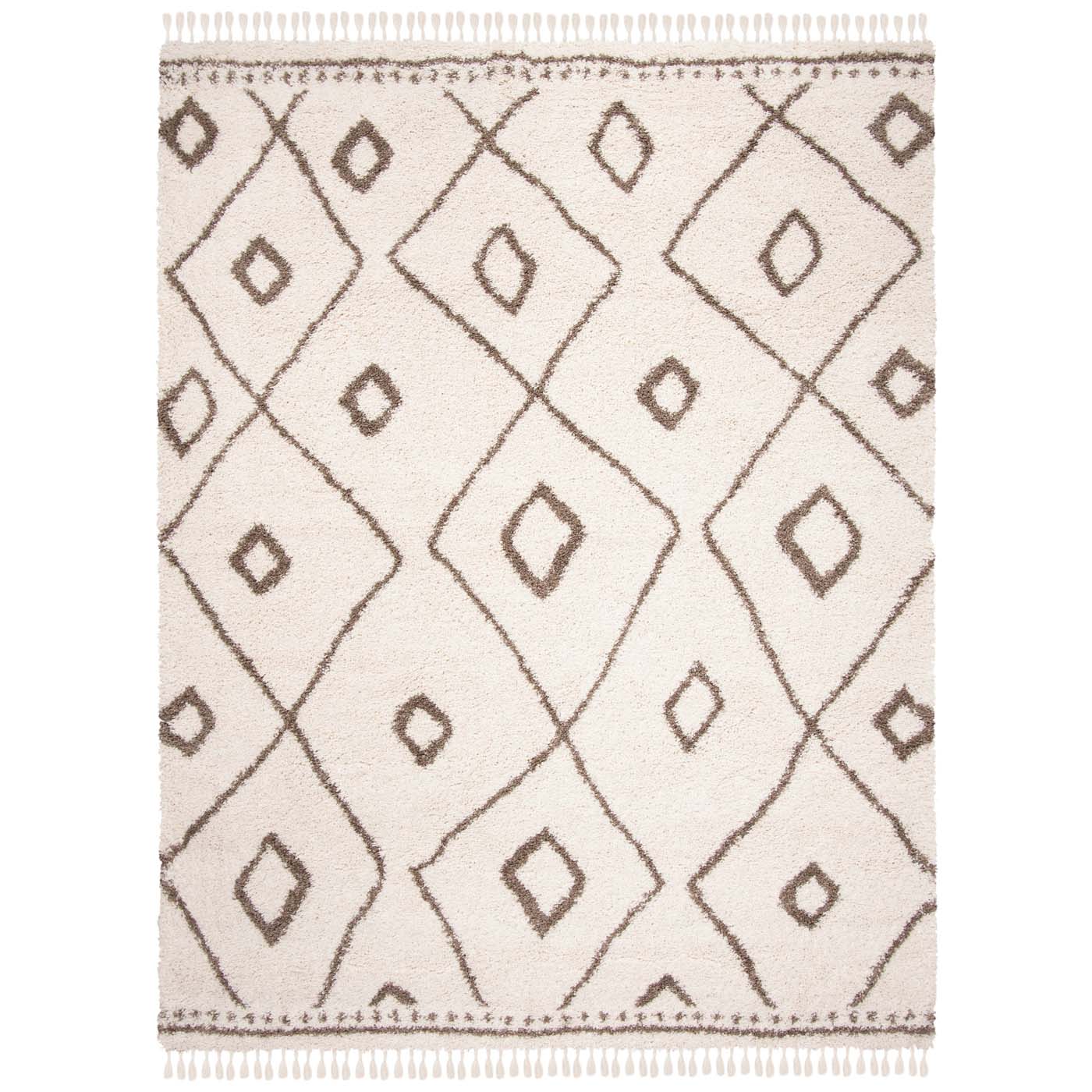 Safavieh Moroccan Fringe Shag 333 Rug, MFG333 - Ivory / Beige