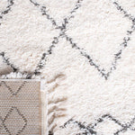 Safavieh Moroccan Fringe Shag 343 Rug, MFG343 - Ivory / Grey