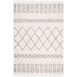 Safavieh Moroccan Fringe Shag 343 Rug, MFG343 - Ivory / Grey