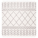 Safavieh Moroccan Fringe Shag 343 Rug, MFG343 - Ivory / Grey
