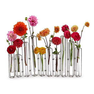 Two's Company Lavoisier Set of 10 Hinged Flower Vases
