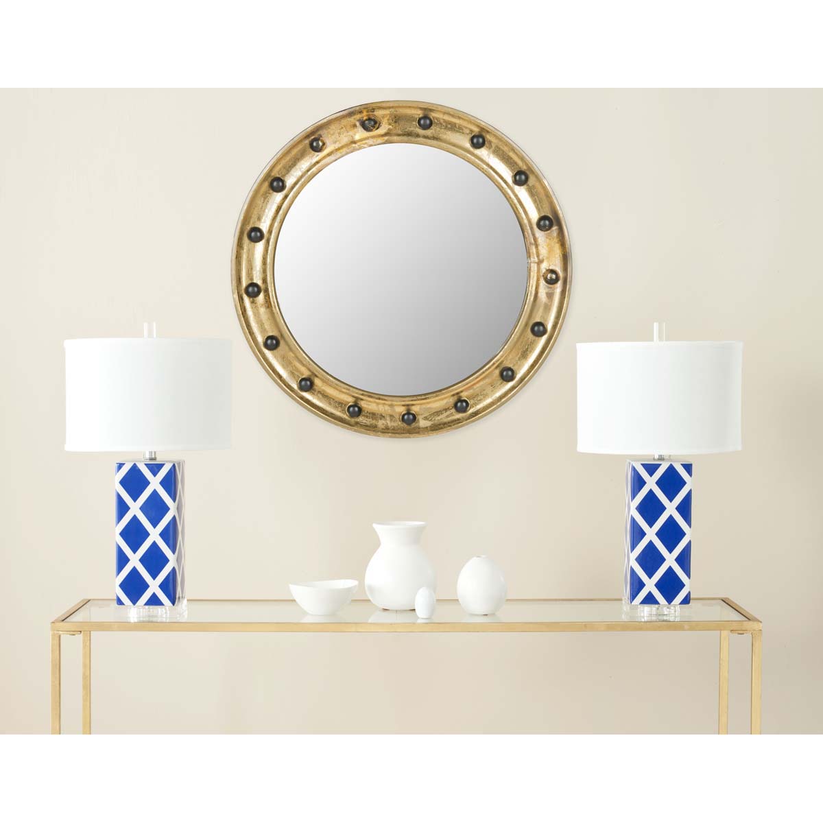 Safavieh Mariner Porthole Mirror, MIR4024 - Antique Gold