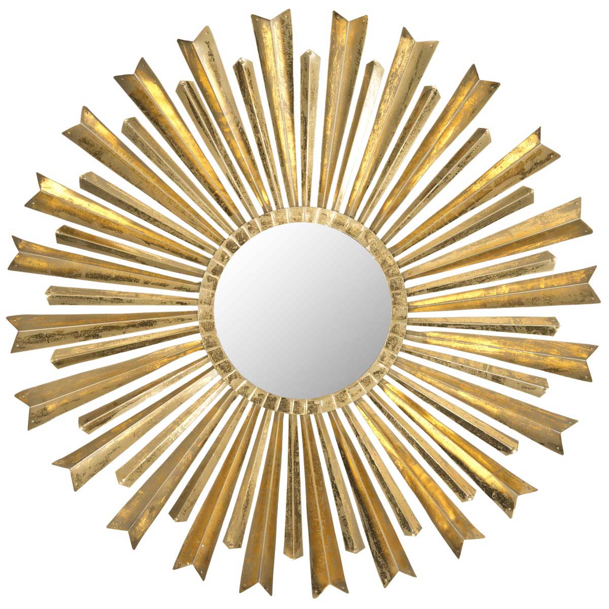 Safavieh Golden Arrows Sunburst Mirror, MIR4027 - Antique Gold