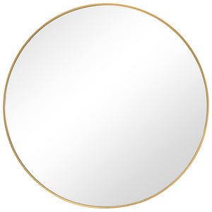 Decor Market Round Thin Frame Mirror - Gold
