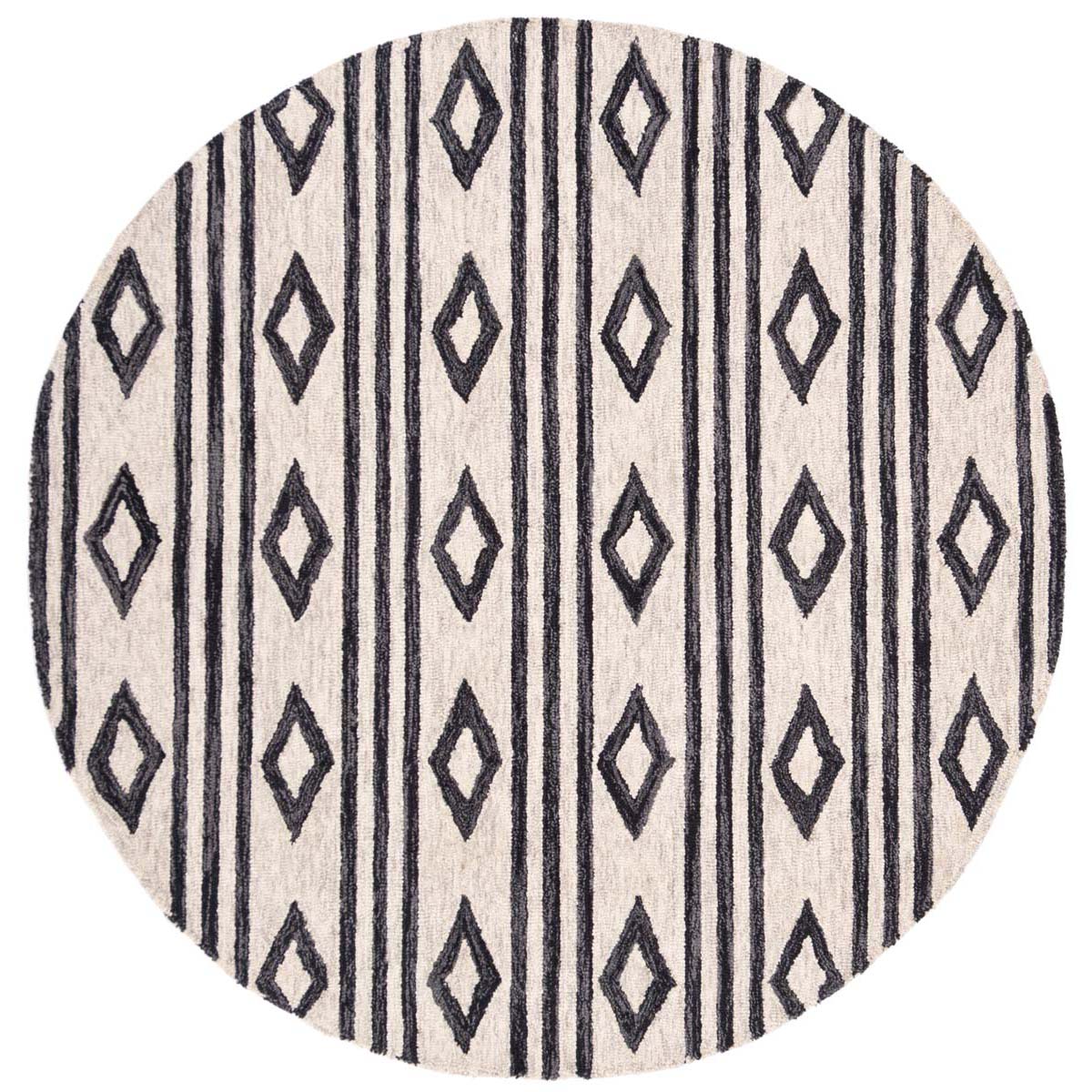 Safavieh Micro-Loop 153 Rug, MLP153 - Ivory / Charcoal