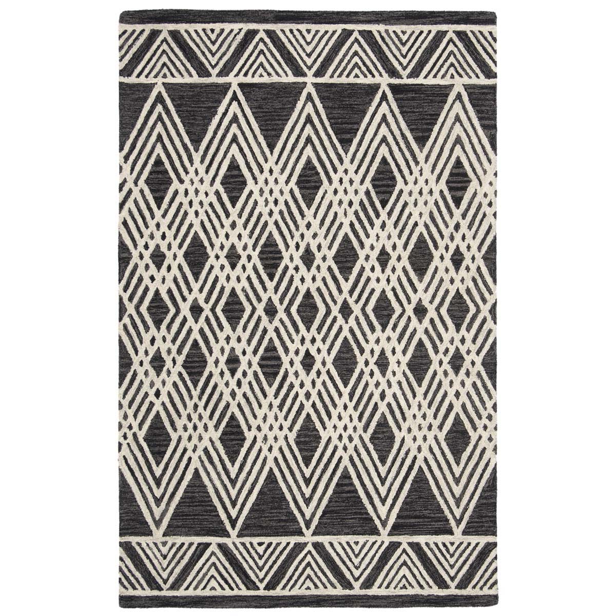 Safavieh Micro-Loop 155 Rug, MLP155 - Charcoal / Ivory