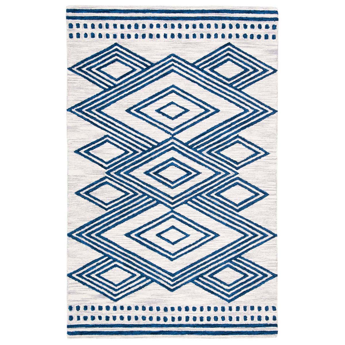 Safavieh Micro-Loop 156 Rug, MLP156 - Ivory / Navy