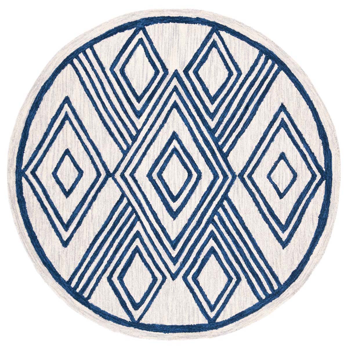Safavieh Micro-Loop 156 Rug, MLP156 - Ivory / Navy