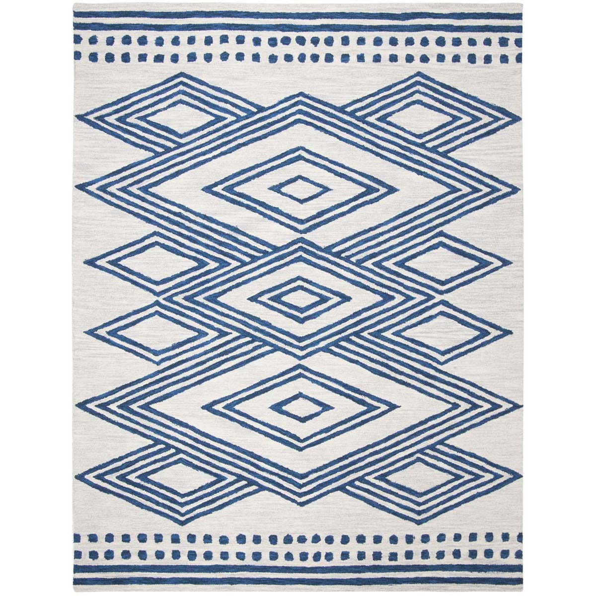 Safavieh Micro-Loop 156 Rug, MLP156 - Ivory / Navy