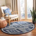 Safavieh Micro-Loop 156 Rug, MLP156 - Navy / Ivory