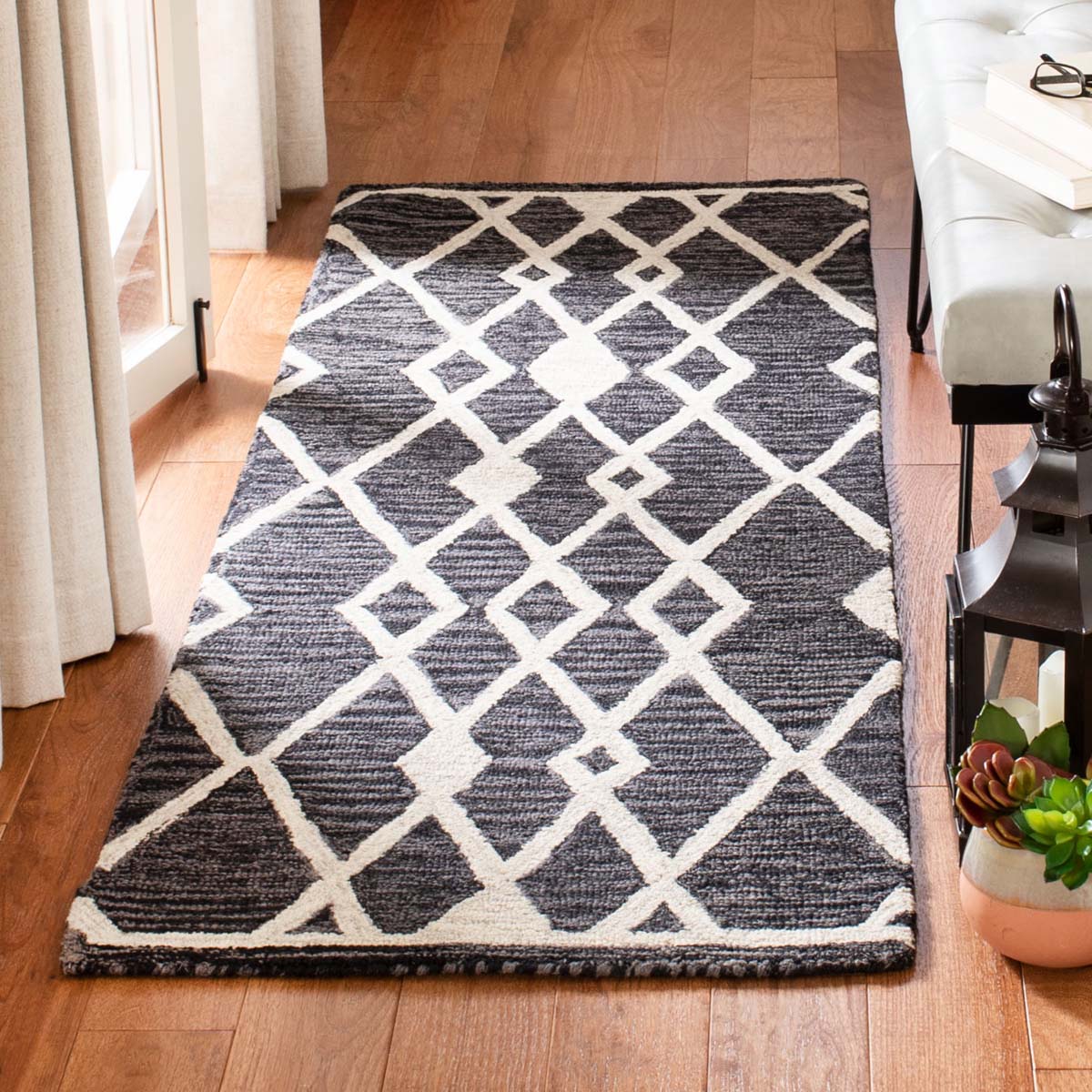 Safavieh Micro-Loop 157 Rug, MLP157 - Charcoal / Ivory