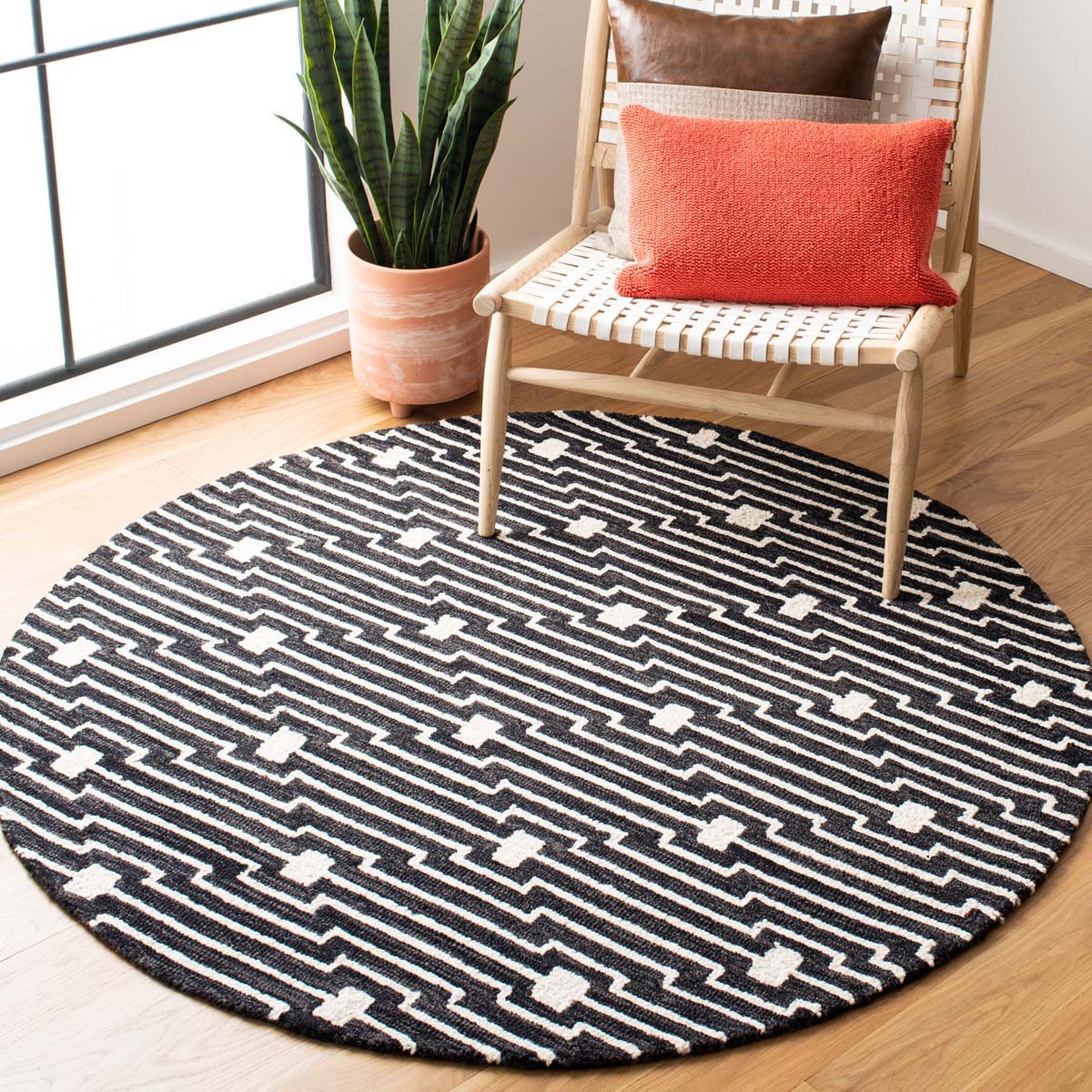 Safavieh Micro-Loop 166 Rug, MLP166 - Charcoal / Ivory