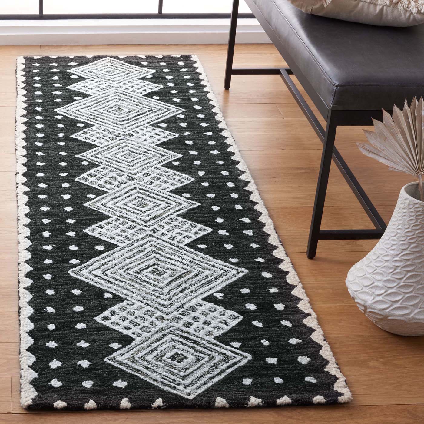 Safavieh Micro-Loop 171 Rug, MLP171 - Charcoal / Ivory