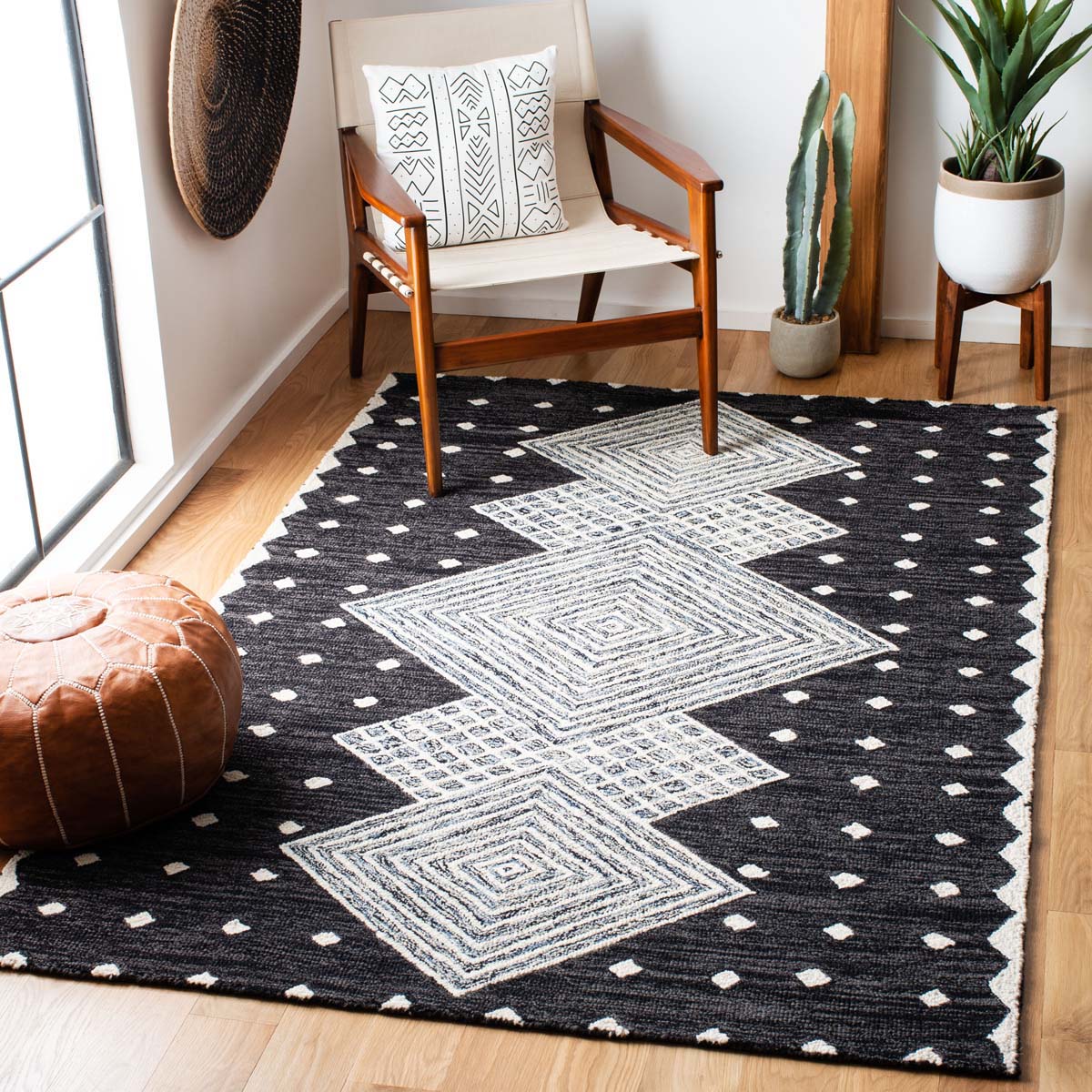 Safavieh Micro-Loop 171 Rug, MLP171 - Charcoal / Ivory