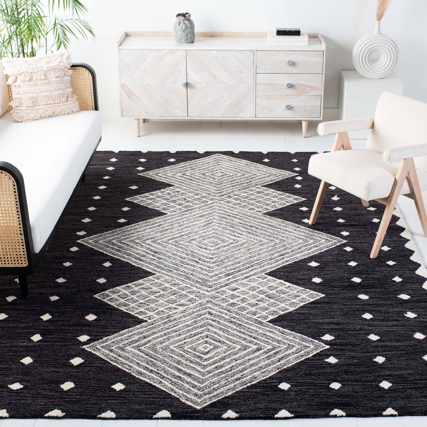 Safavieh Micro-Loop 171 Rug, MLP171 - Charcoal / Ivory