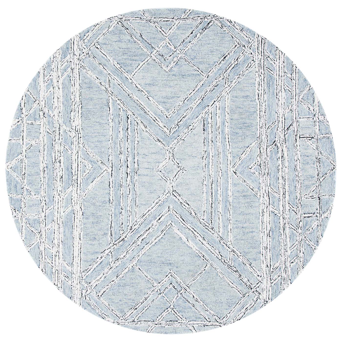 Safavieh Micro-Loop 173 Rug, MLP173 - Light Blue / Ivory