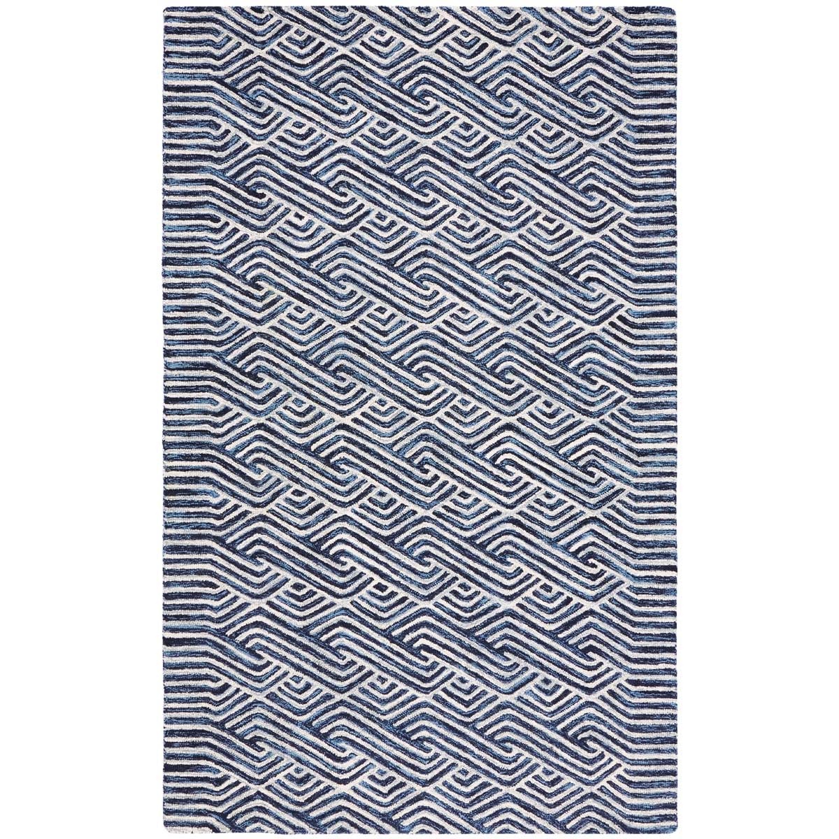 Safavieh Micro-Loop 175 Rug, MLP175 - Dark Blue / Ivory