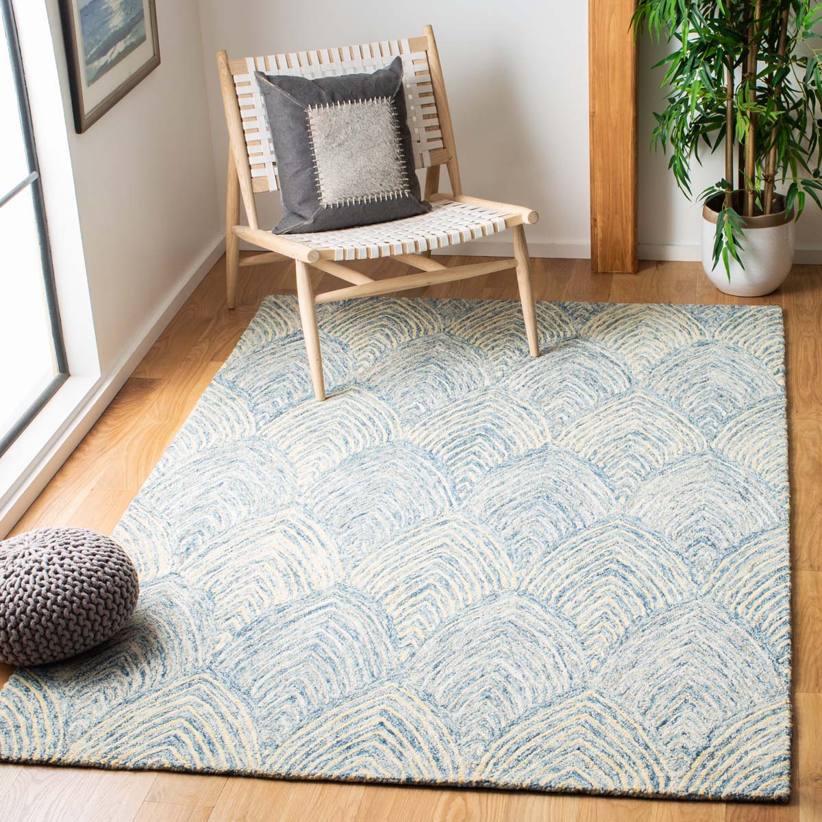 Safavieh Micro-Loop 177 Rug, MLP177 - Light Blue / Ivory
