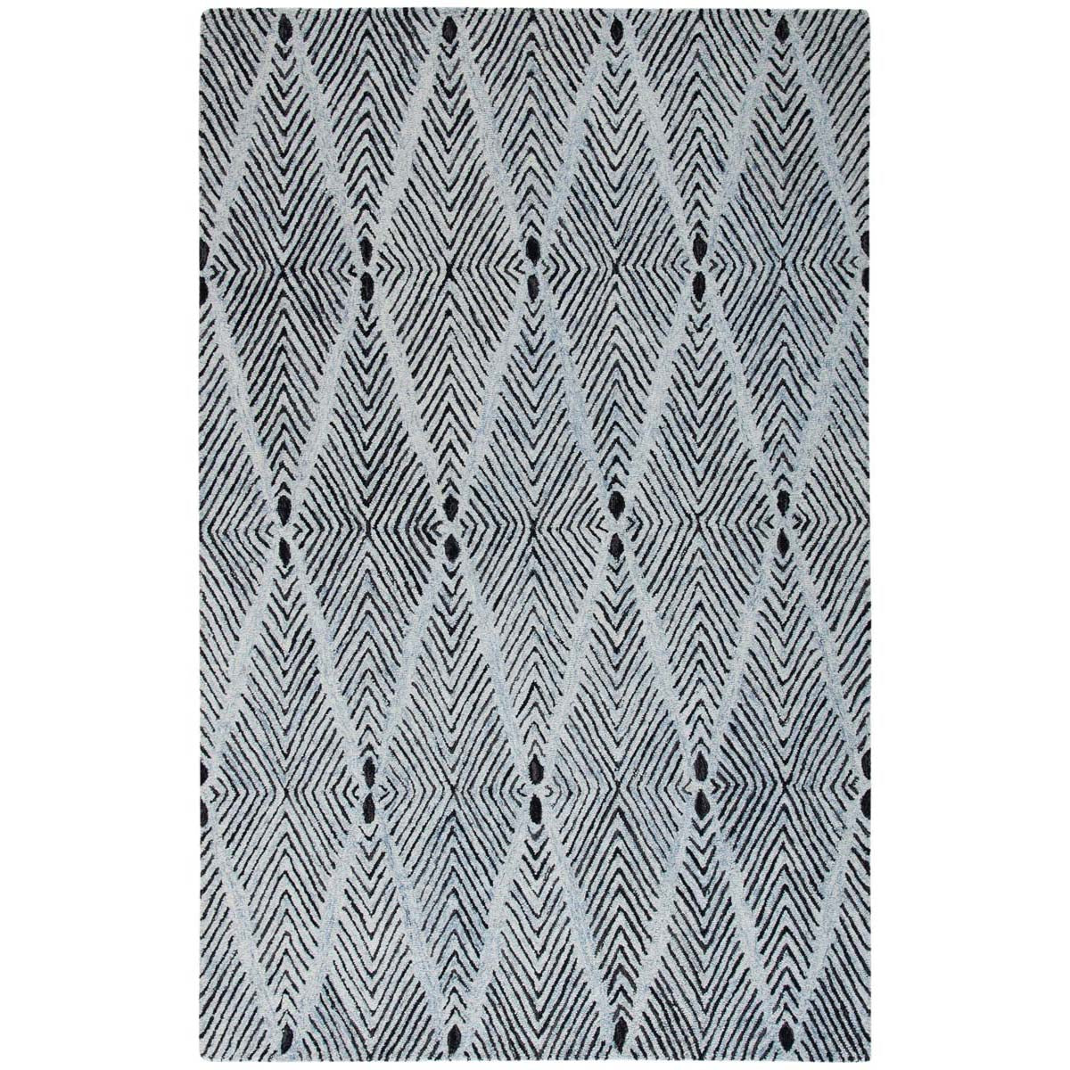 Safavieh Micro-Loop 179 Rug, MLP179 - Light Blue / Charcoal
