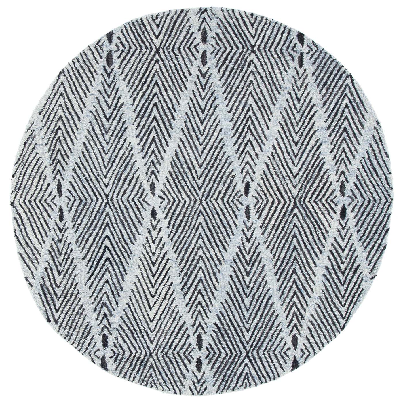 Safavieh Micro-Loop 179 Rug, MLP179 - Light Blue / Charcoal