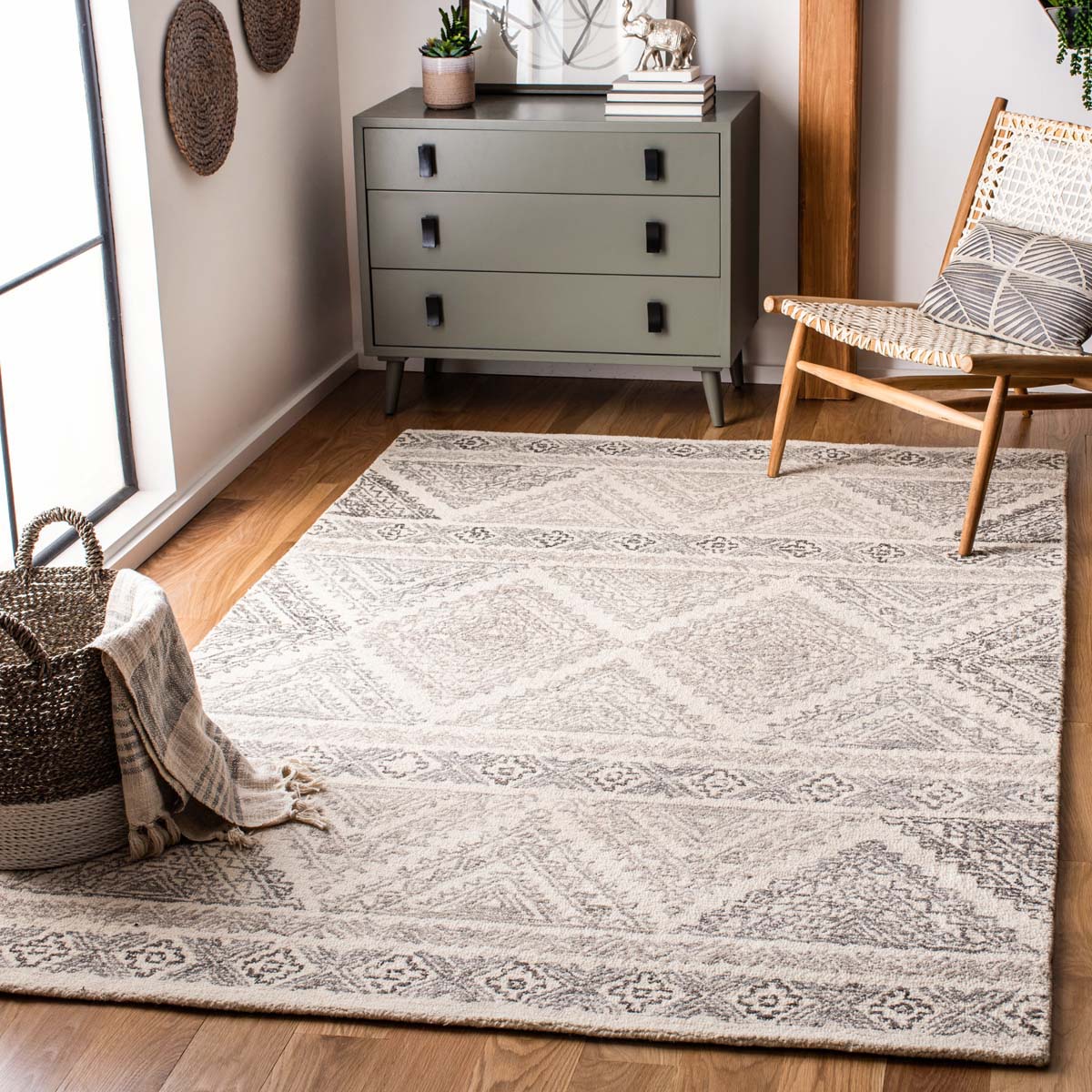 Safavieh Micro-Loop 206 Rug, MLP206 - Ivory / Light Brown