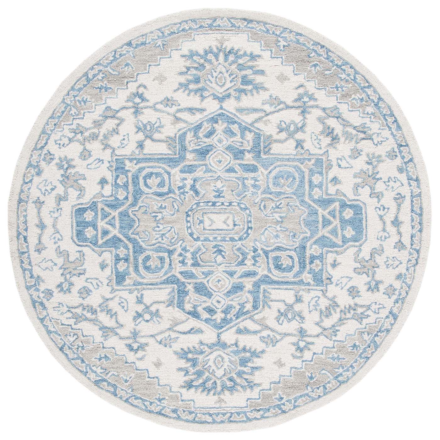 Safavieh Micro-Loop 213 Rug, MLP213 - Ivory / Blue