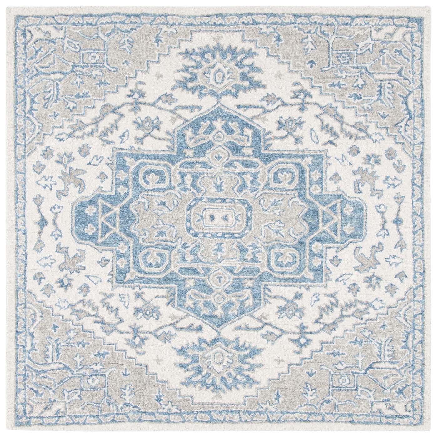 Safavieh Micro-Loop 213 Rug, MLP213 - Ivory / Blue