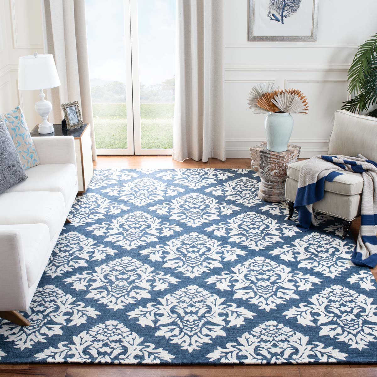 Safavieh Micro-Loop 221 Rug, MLP221 - Blue / Ivory