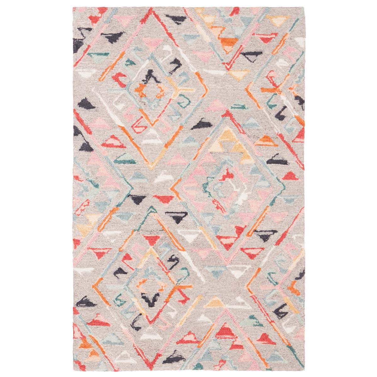 Safavieh Micro-Loop 352 Rug, MLP352 - Grey / Pink