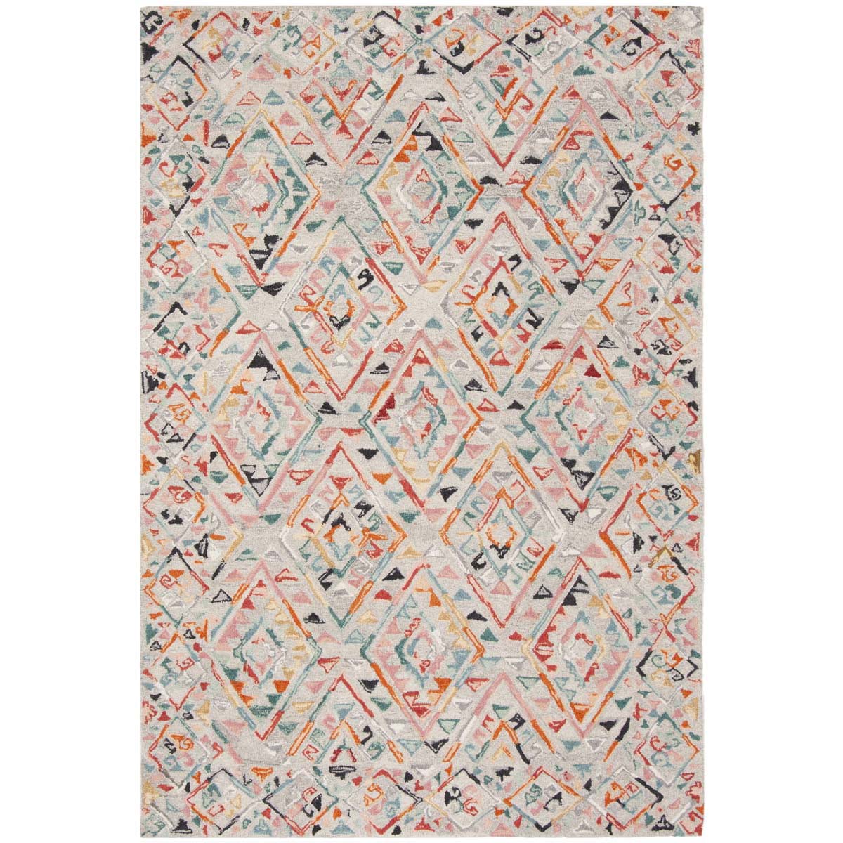 Safavieh Micro-Loop 352 Rug, MLP352 - Grey / Pink