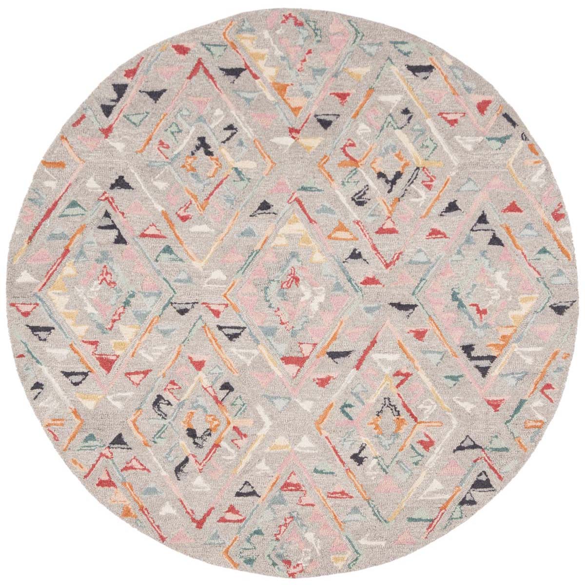 Safavieh Micro-Loop 352 Rug, MLP352 - Grey / Pink