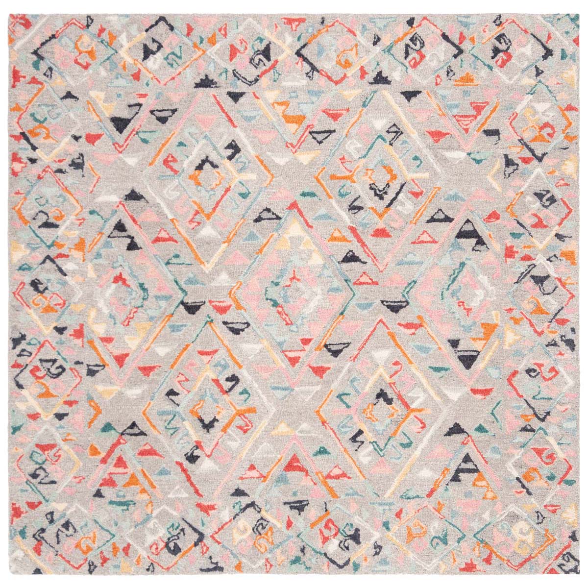 Safavieh Micro-Loop 352 Rug, MLP352 - Grey / Pink