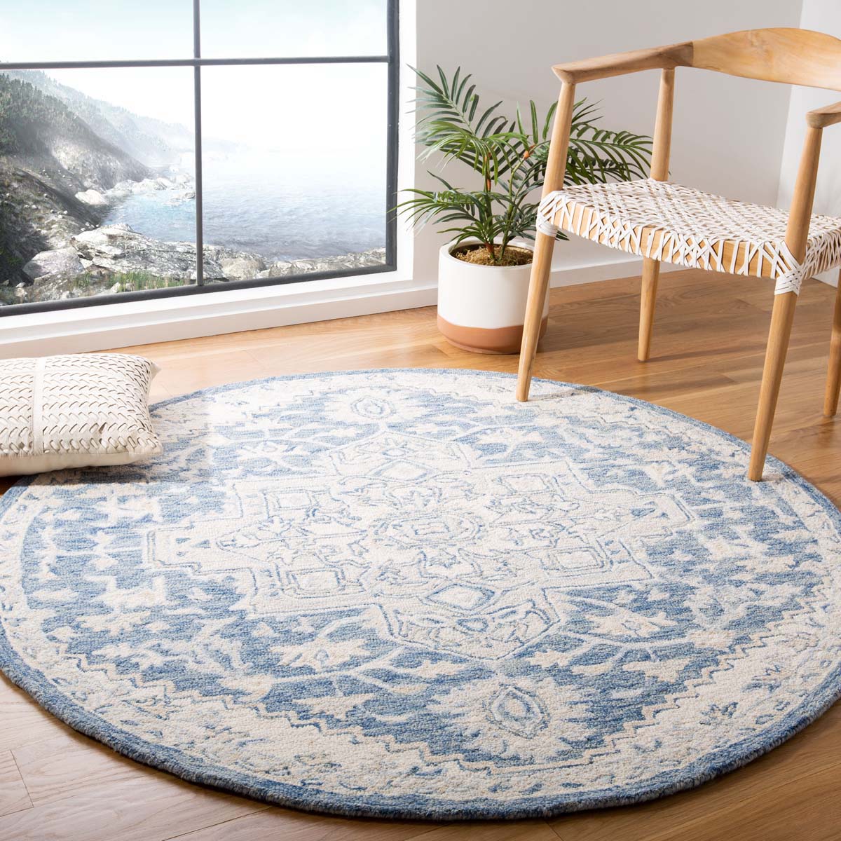 Safavieh Micro-Loop 503 Rug, MLP503 - Blue / Ivory