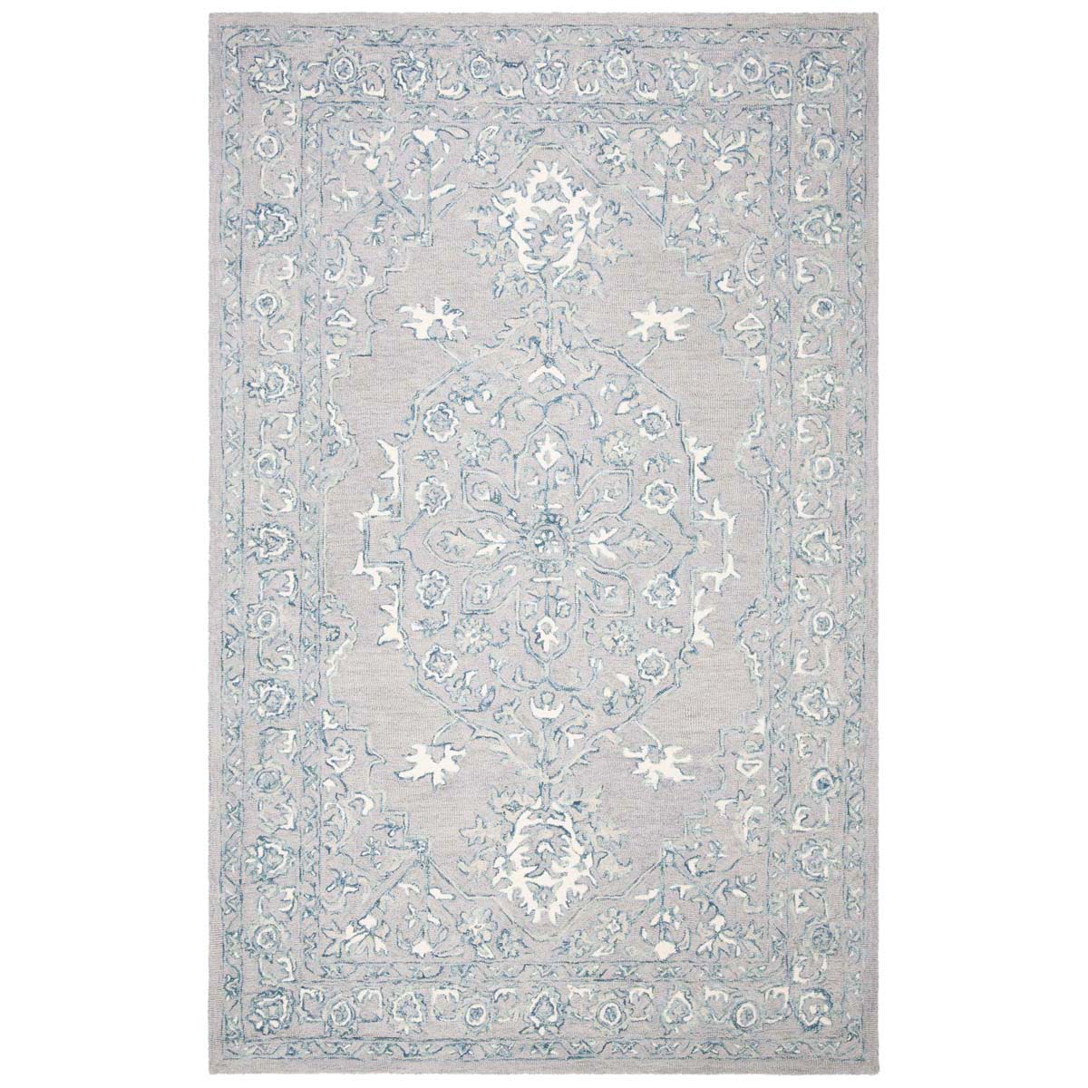 Safavieh Micro-Loop 504 Rug, MLP504 - Light Grey / Ivory