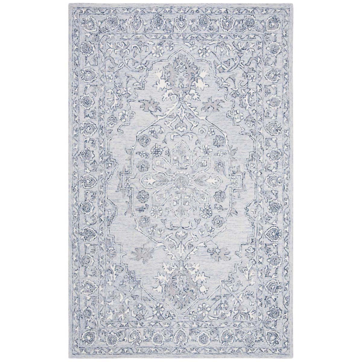 Safavieh Micro-Loop 504 Rug, MLP504 - Light Blue / Ivory