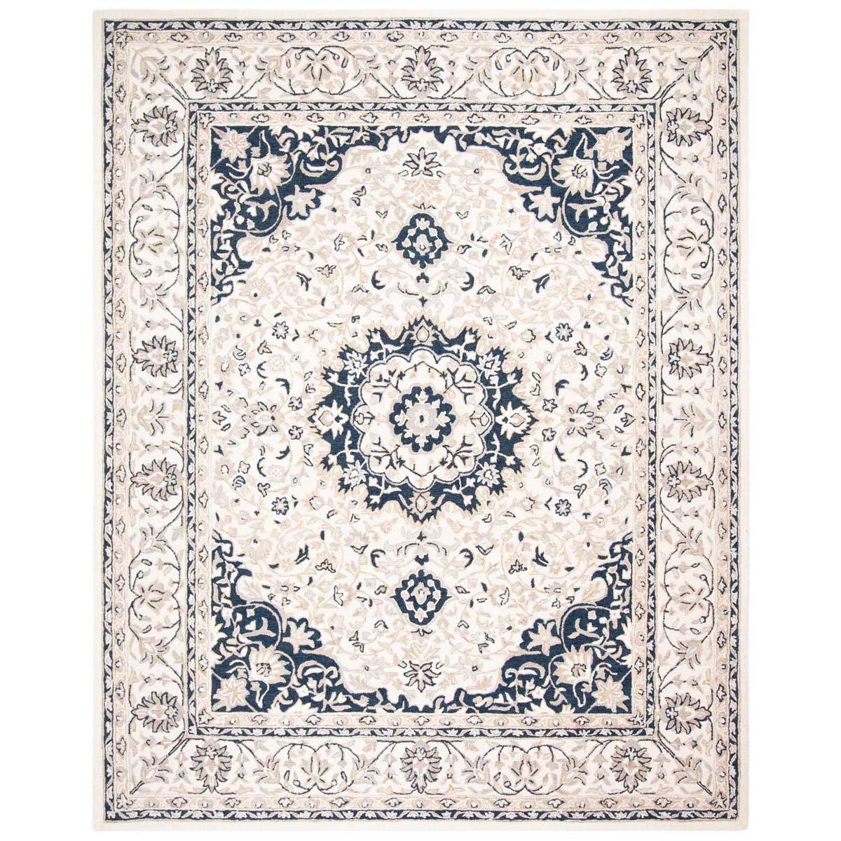 Safavieh Micro-Loop 508 Rug, MLP508 - Ivory / Navy