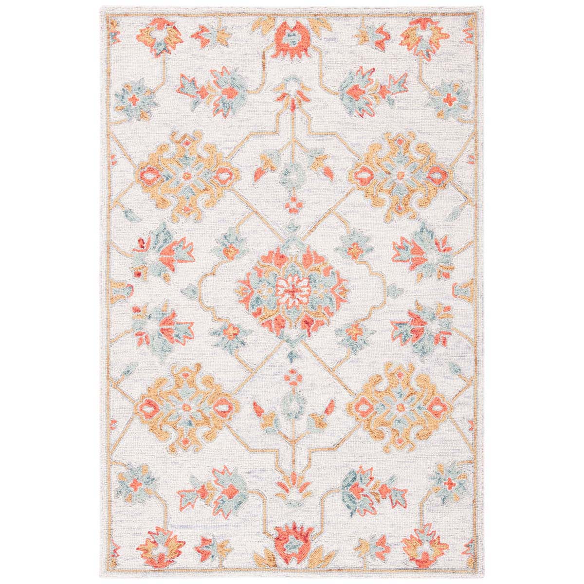 Safavieh Micro-Loop 534 Rug, MLP534 - Silver / Red