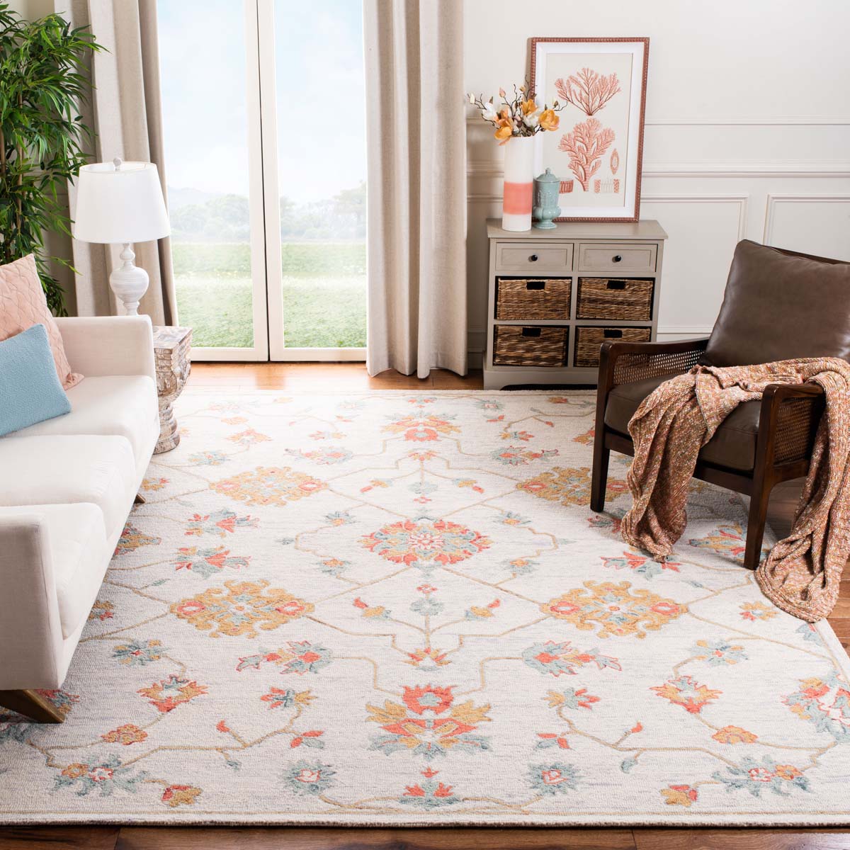 Safavieh Micro-Loop 534 Rug, MLP534 - Silver / Red