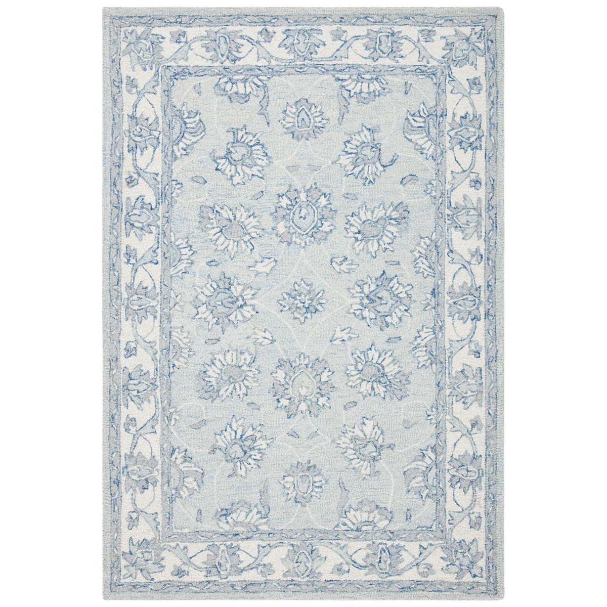 Safavieh Micro-Loop 536 Rug, MLP536 - Light Blue / Ivory