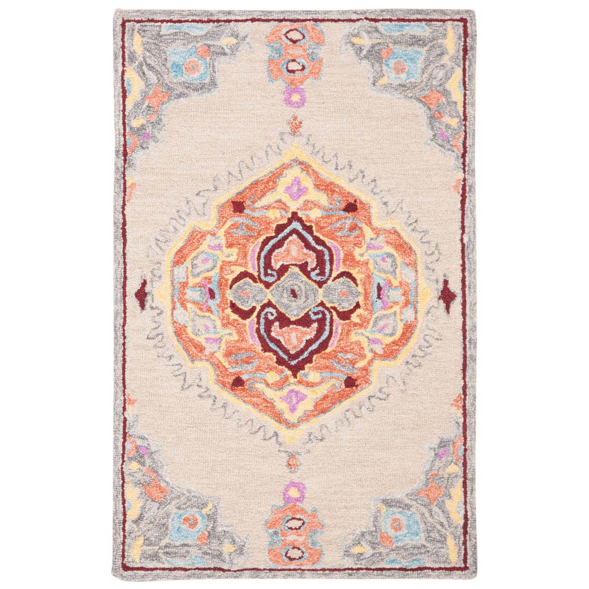 Safavieh Micro-Loop 551 Rug, MLP551 - Beige / Orange