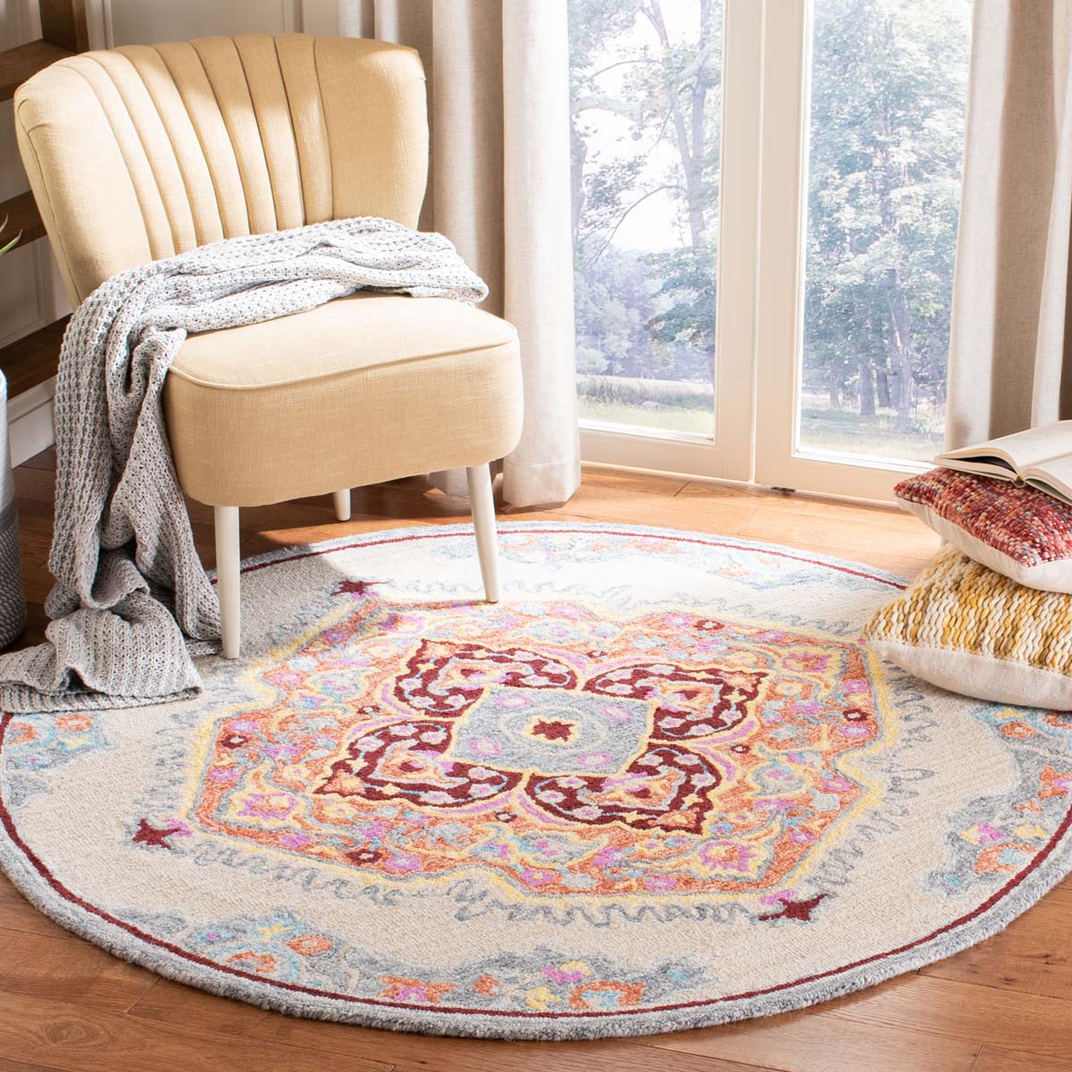 Safavieh Micro-Loop 551 Rug, MLP551 - Beige / Orange
